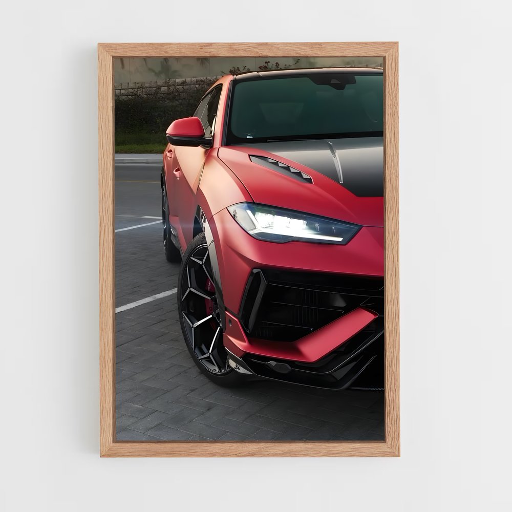 Poster Urus Rouge Passion – affiche Lamborghini (vue 4)